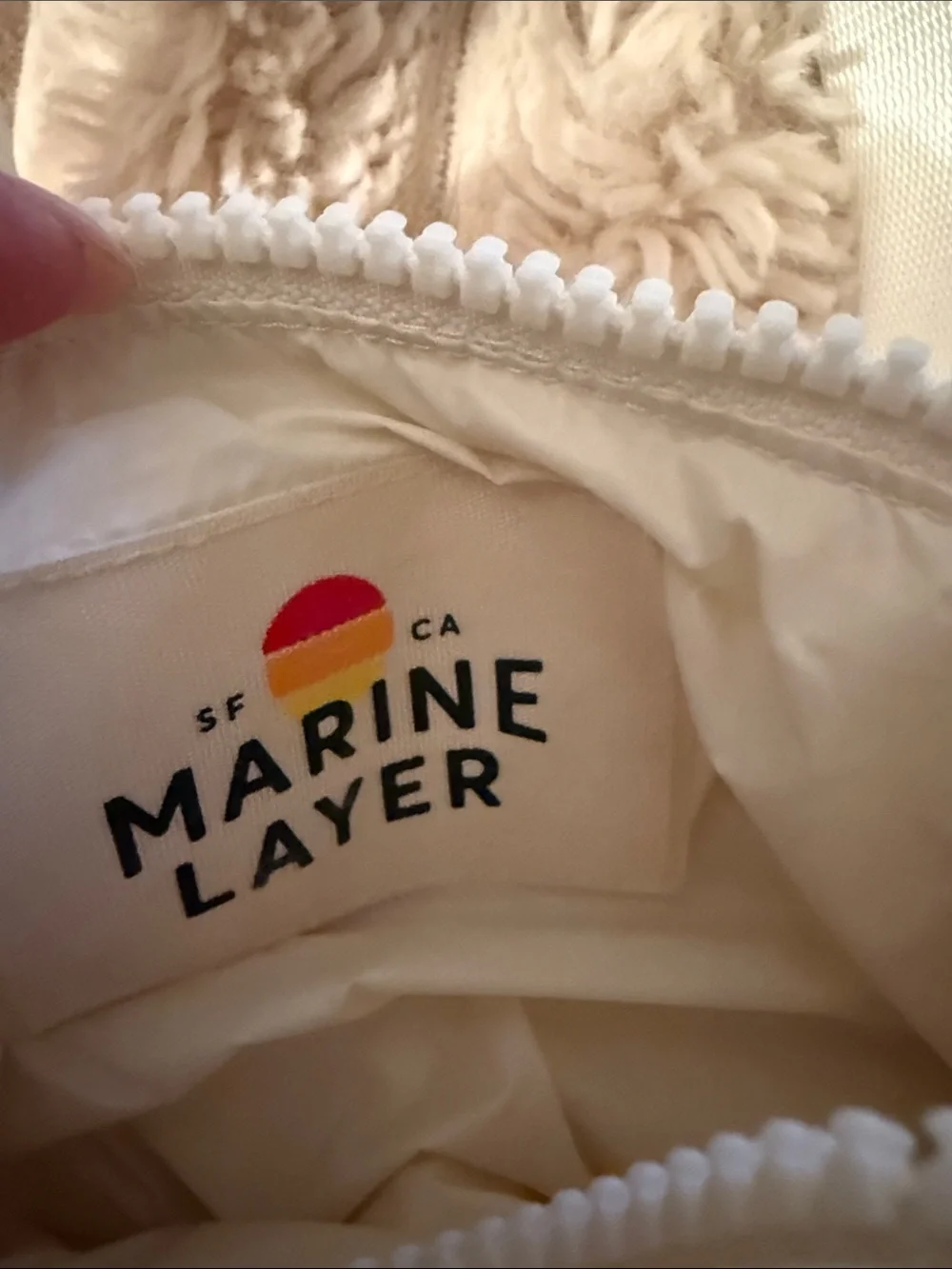 Marine Layer Cream Puffer Crossbody